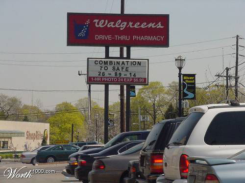 combination to safe on sign