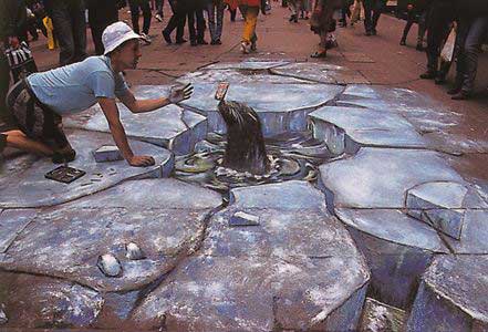 julian beever optical illusion pavement art