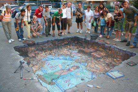 julian beever optical illusion pavement art