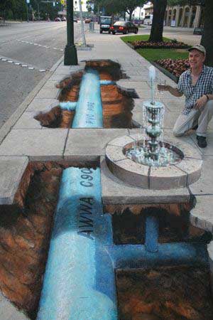 julian beever optical illusion pavement art