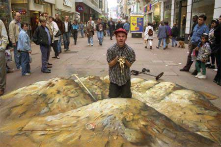 julian beever optical illusion pavement art