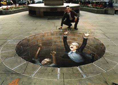 julian beever optical illusion pavement art