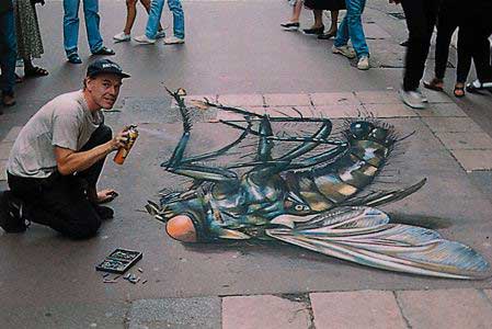 julian beever optical illusion pavement art