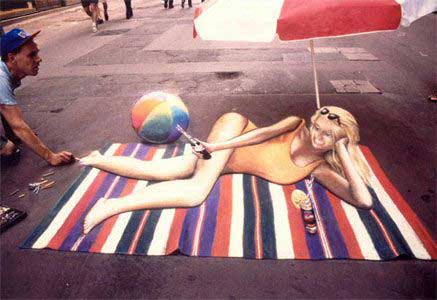 julian beever optical illusion pavement art