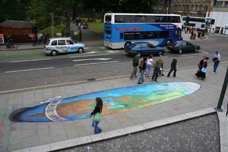 julian beever optical illusion pavement art