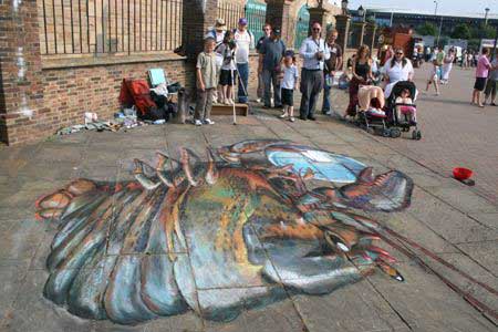julian beever optical illusion pavement art