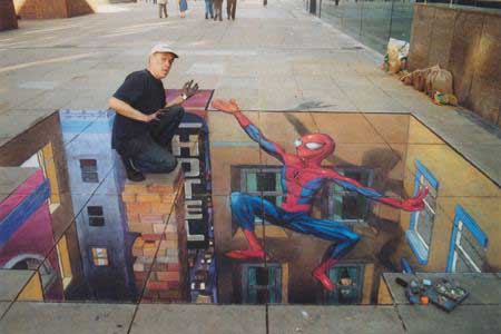 julian beever optical illusion pavement art