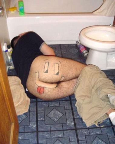 man with bum part shaved