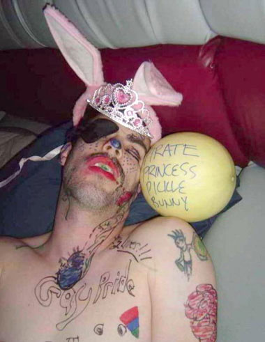 man dressed as a bunny