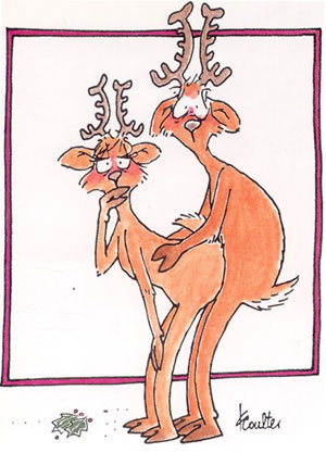 two deers shagging